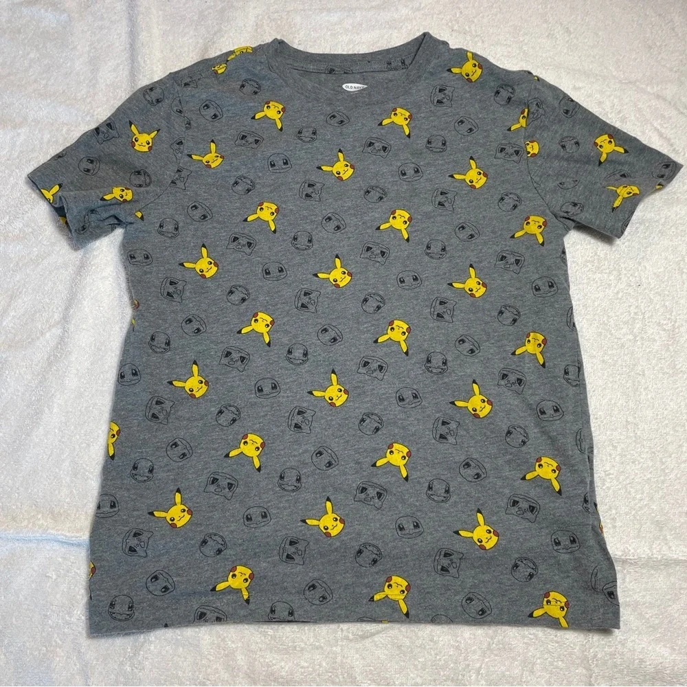 Old Navy Lot‎ Of 2 Pikachu Tee Gender Neutral Kids Size Small/medium Gray Pink